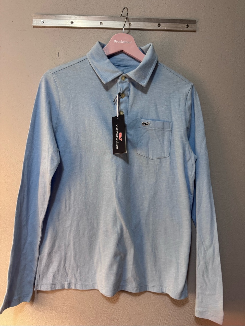 Vineyard Vines Pale Blue Long-Sleeve Polo Shirt